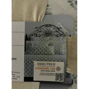 Nicole Miller Home Standard Quilted Pillow Shams Floral Cream Blue Set of 2